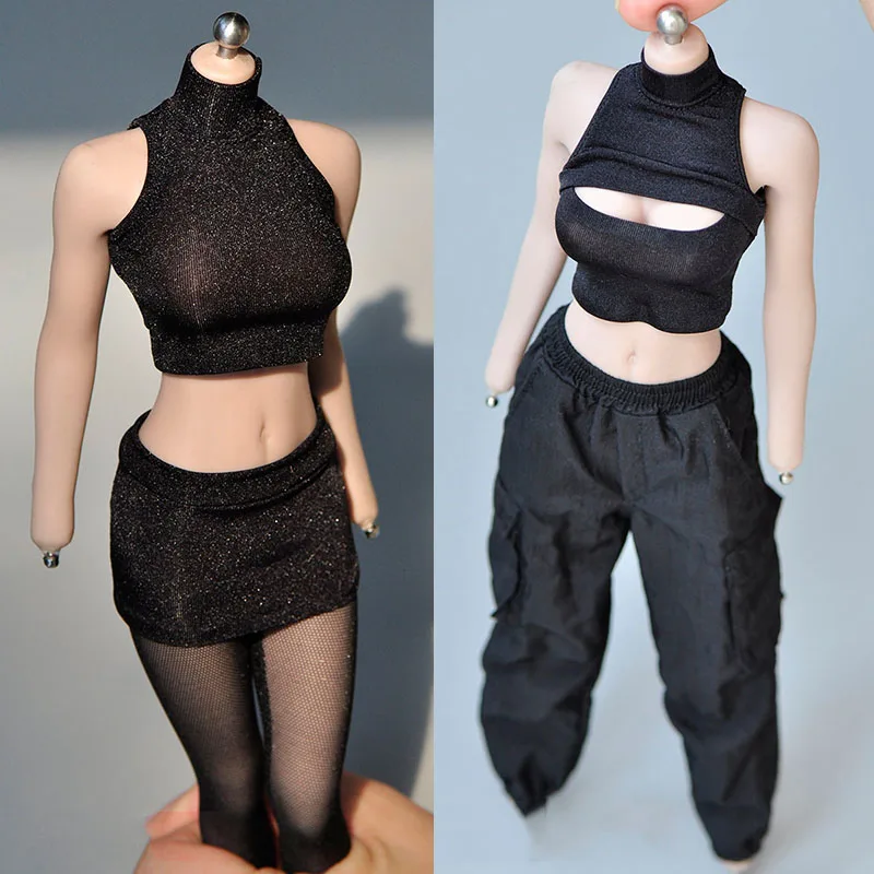 

Масштаб 1/6, сексуальная женская футболка без рукавов с открытой грудью, модель одежды для 12-дюймовой экшн-фигурки TBL, куклы