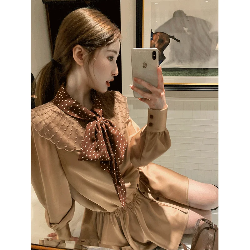 Новое осеннее роскошное кружевное атласное платье с вышивкой в стиле пэчворк