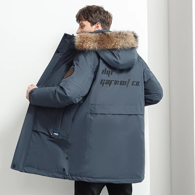 2022 Autumn Winter New Thickened Warm Windproof Hooded Jacket Men Fashion Casual Parka Coat Men Military Cargo Down Jacket Men