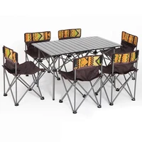 outdoor camping beach family beach picnic garden set portable folding table and chair set