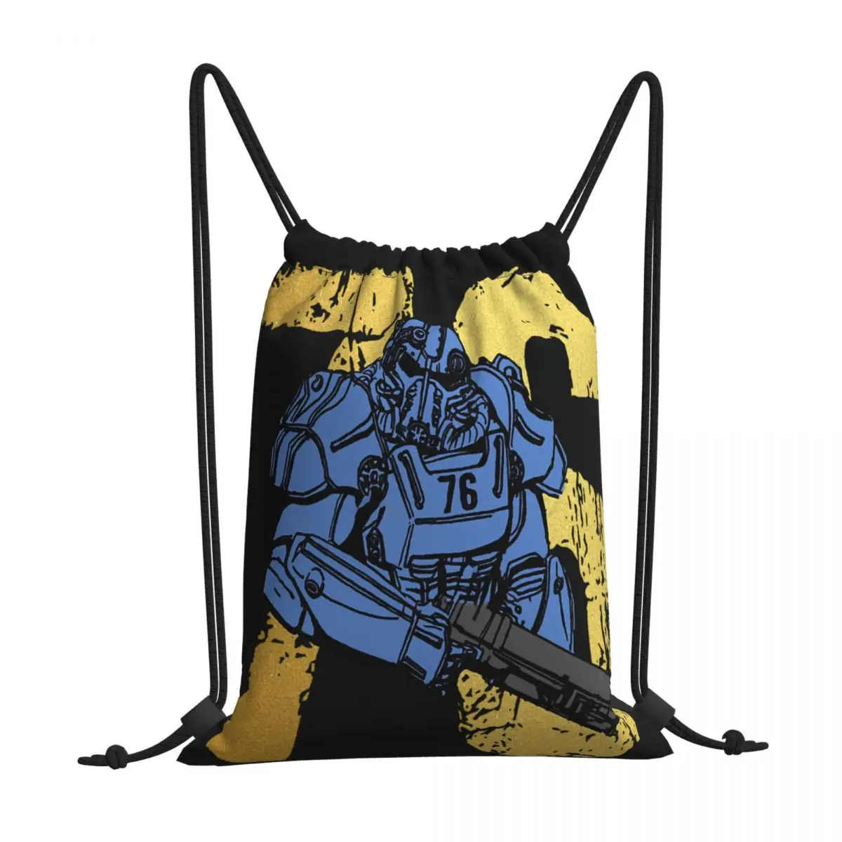 

Cool Fallout Human Role Playing Game Portable Shopping Drawstring Bags Riding Gym Shoes Storage Backpacks