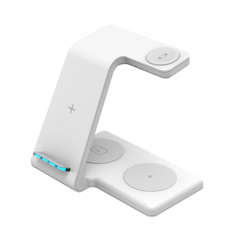 

Беспроводное зарядное устройство 4 в 1, 15 Вт, подставка для быстрой зарядки для Iwatch Iphone 13 12 11 XS XR X 8