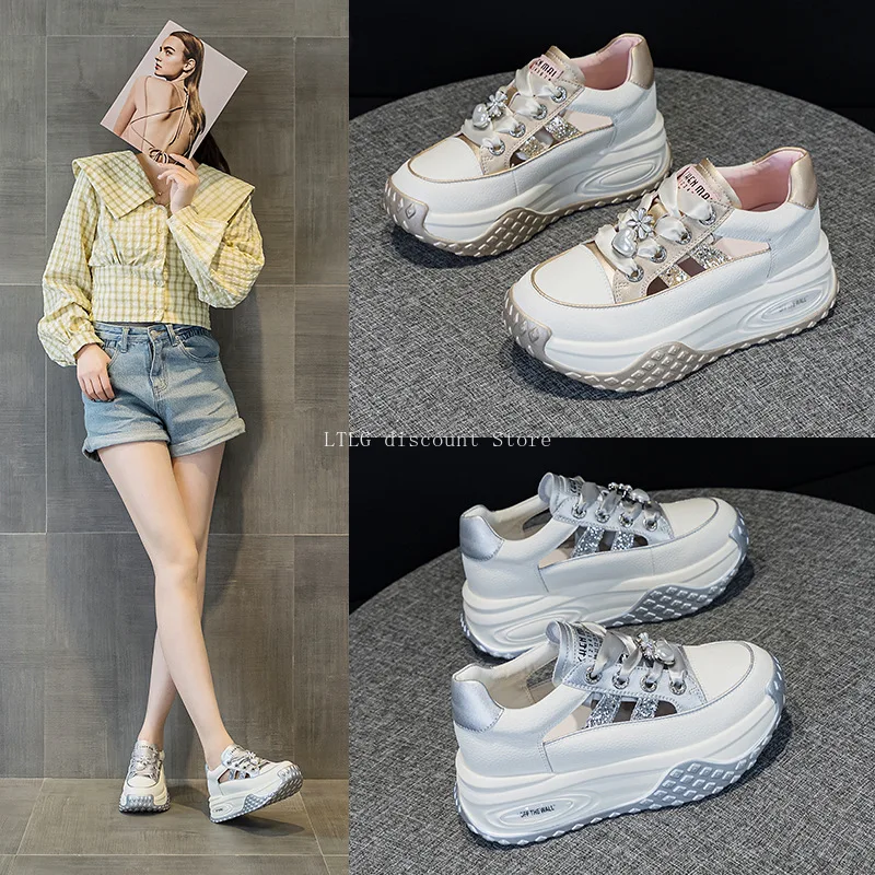 Сандалии женские на платформе кроссовки толстой подошве повседневная обувь для