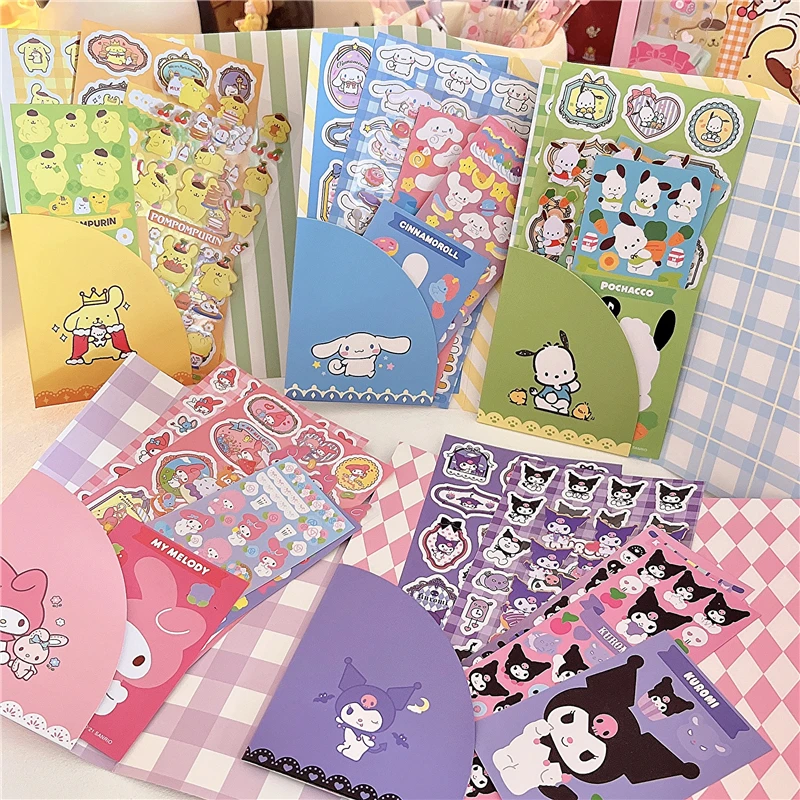 

6 шт./партия, декоративные наклейки Sanrio Cinnamoroll для девочек