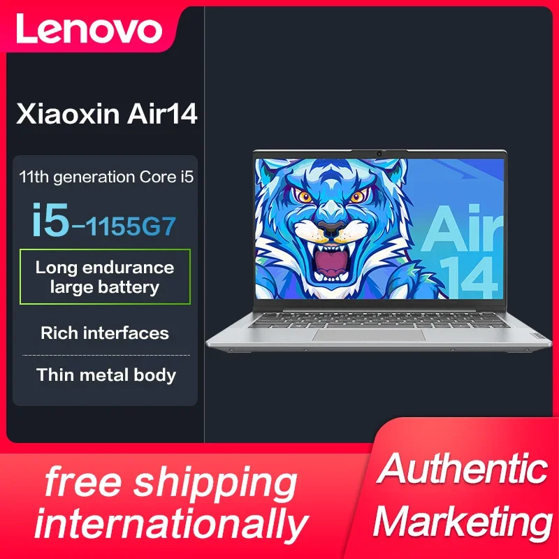 

Lenovo XiaoXin Air 14 Slim Laptop Intel I5-1155G7 Iris Xe 14-inch IPS Full Screen Notebook