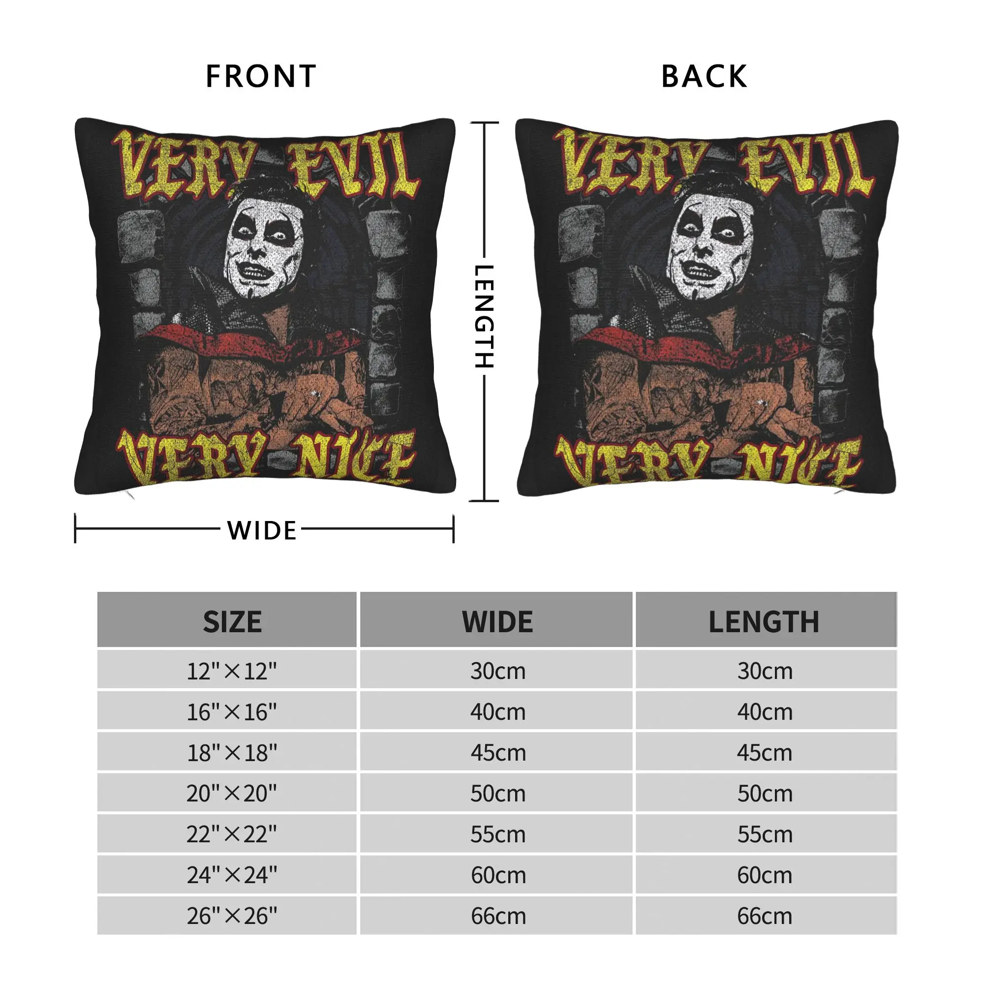Фото Наволочка Danhausen Merch Very Nice Very Evil, квадратная наволочка для дивана, украшение для дома, забавные наволочки №3