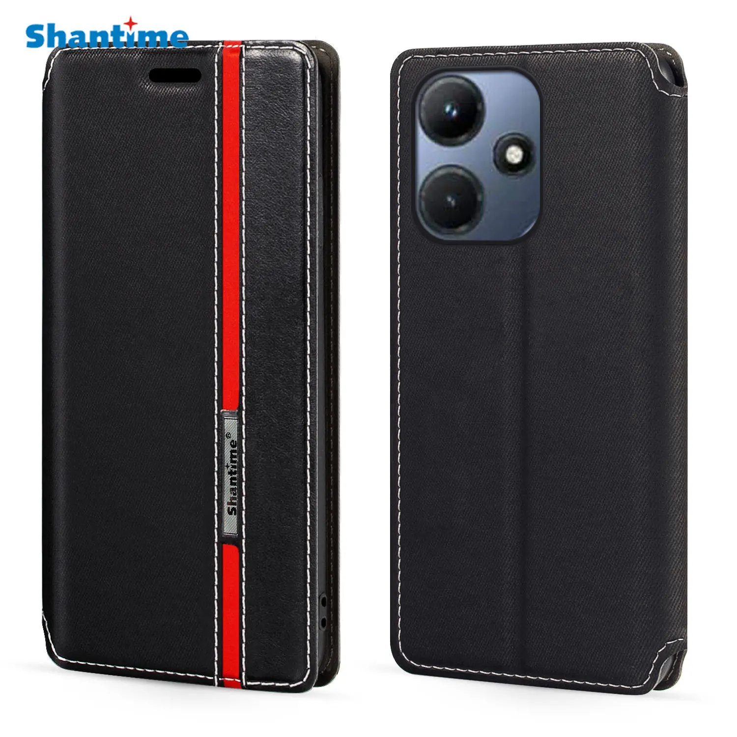 

Флип-чехол для Infinix Hot 30 Play X6835, модный разноцветный кожаный флип-чехол с магнитной застежкой и отделением для карт