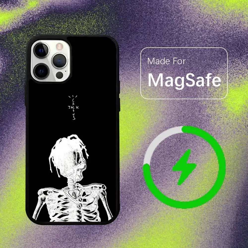 Чехол C-Cactus J-Jack Travis Scott для беспроводной зарядки Magsafe для iPhone 15, 16, 17, 13, 14, 11, 12, Pro, Max, Plus, E, Air, Mini, магнитный (art.: 3920dbd2da43f) - 3920dbd2da43f
