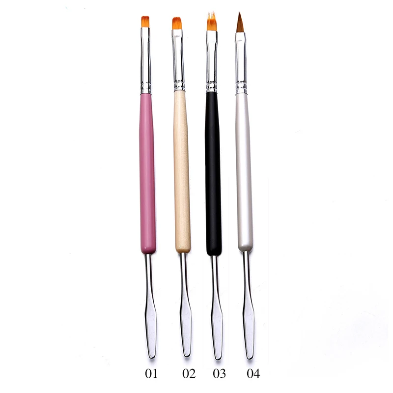 

1 шт. двухсторонние кисти для дизайна ногтей акриловый УФ-гель наращивание Моделирование цветок ручка для рисования кисть для удаления лопа...