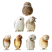tilted owl action figure glaucidium brodiei strix nebulosa tyto longimembris tyto alba simulation creative model ornament toys