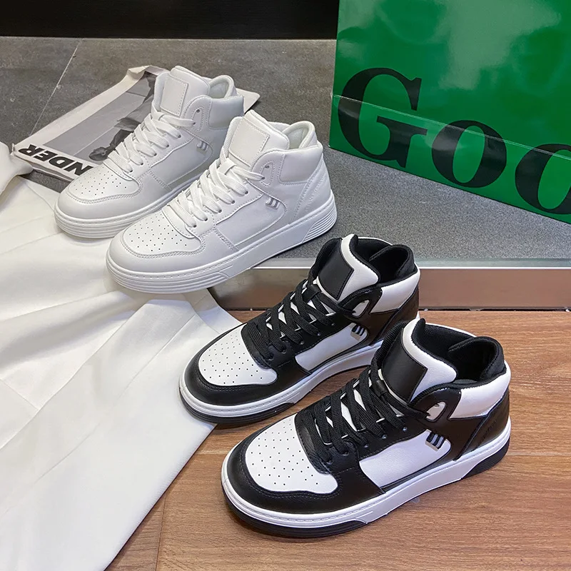 

Кроссовки женские высокие на платформе, Вулканизированная подошва, со шнуровкой, удобная обувь для скейтборда, весна 2022