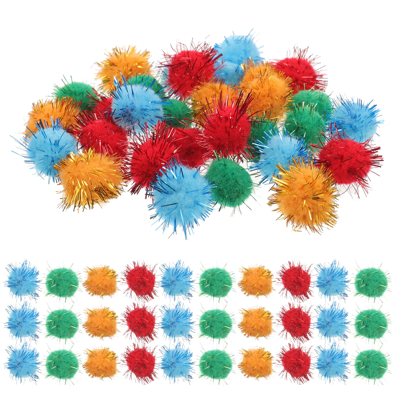 

200pcs Pompoms for Crafts Fuzzy Balls Colored Pom Pom Balls for Craft Projects