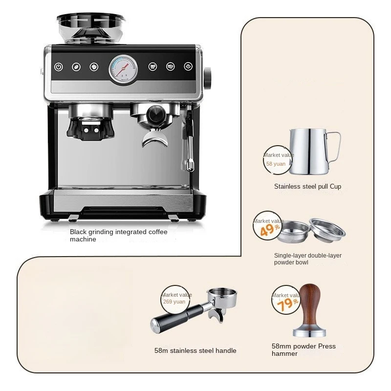 Полуавтоматическая итальянская кофемашина для эспрессо с двойным нагревом