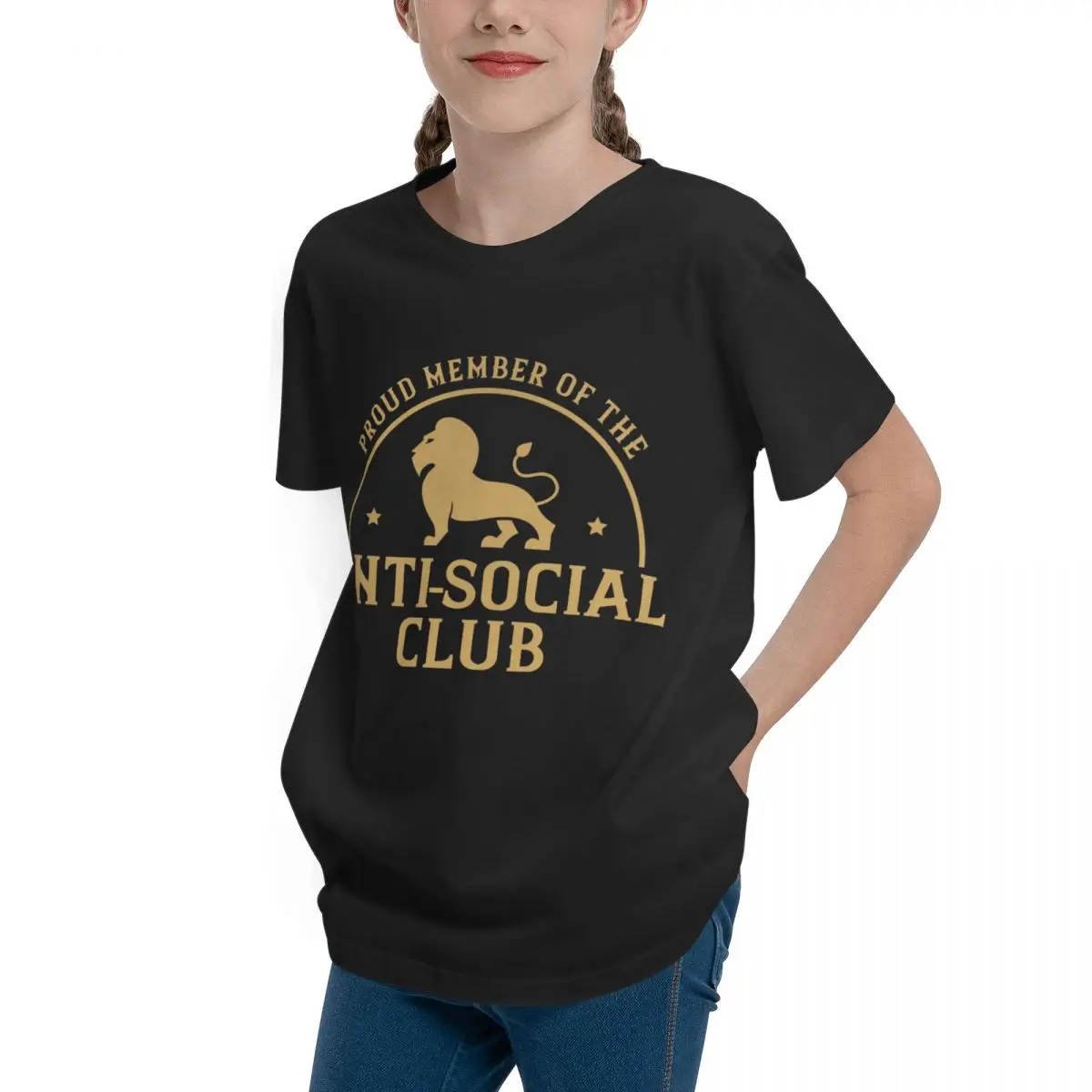 Crewneck Интроверт Anti Social Club Essential для продажи Подростковая Базовая футболка с