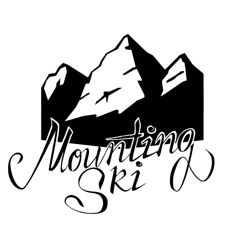 

18*15.5cm Mounting Ski Car Sticker Poetic 4x4 accessories off road funny wakeboard Bumper Laptop Car Styling