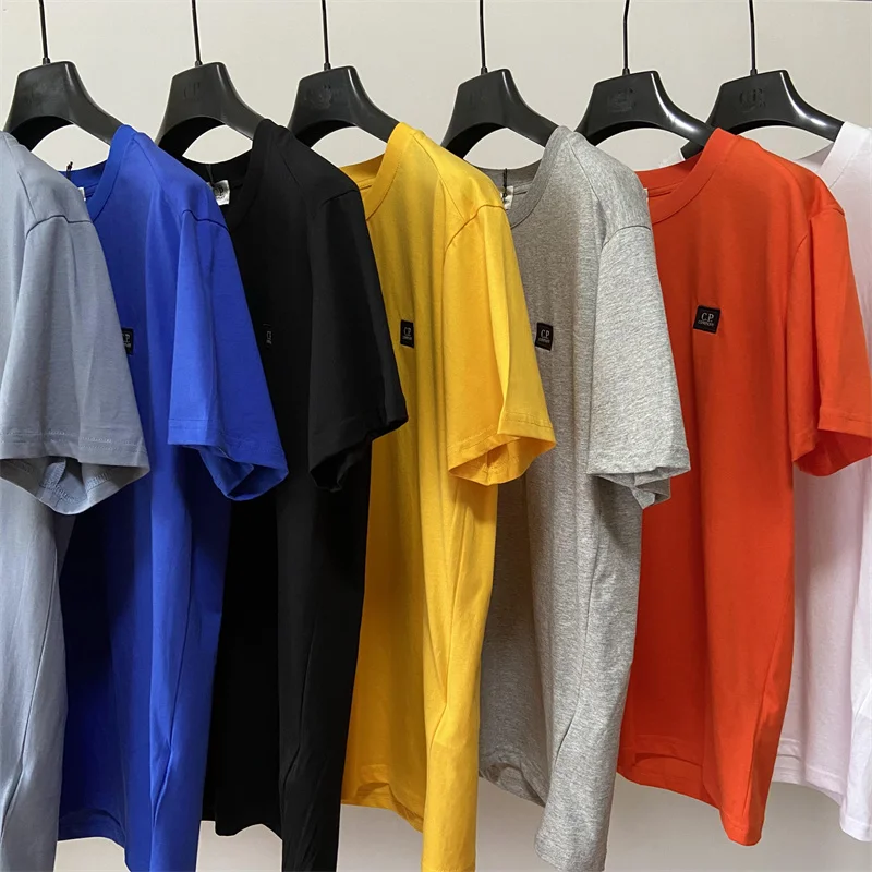 

2022 New Men Casual Topstonex Logo Short Sleeve CP Thin Cotton Cpxx T-Shirt Male Loose O-neck Sport T-Shirt