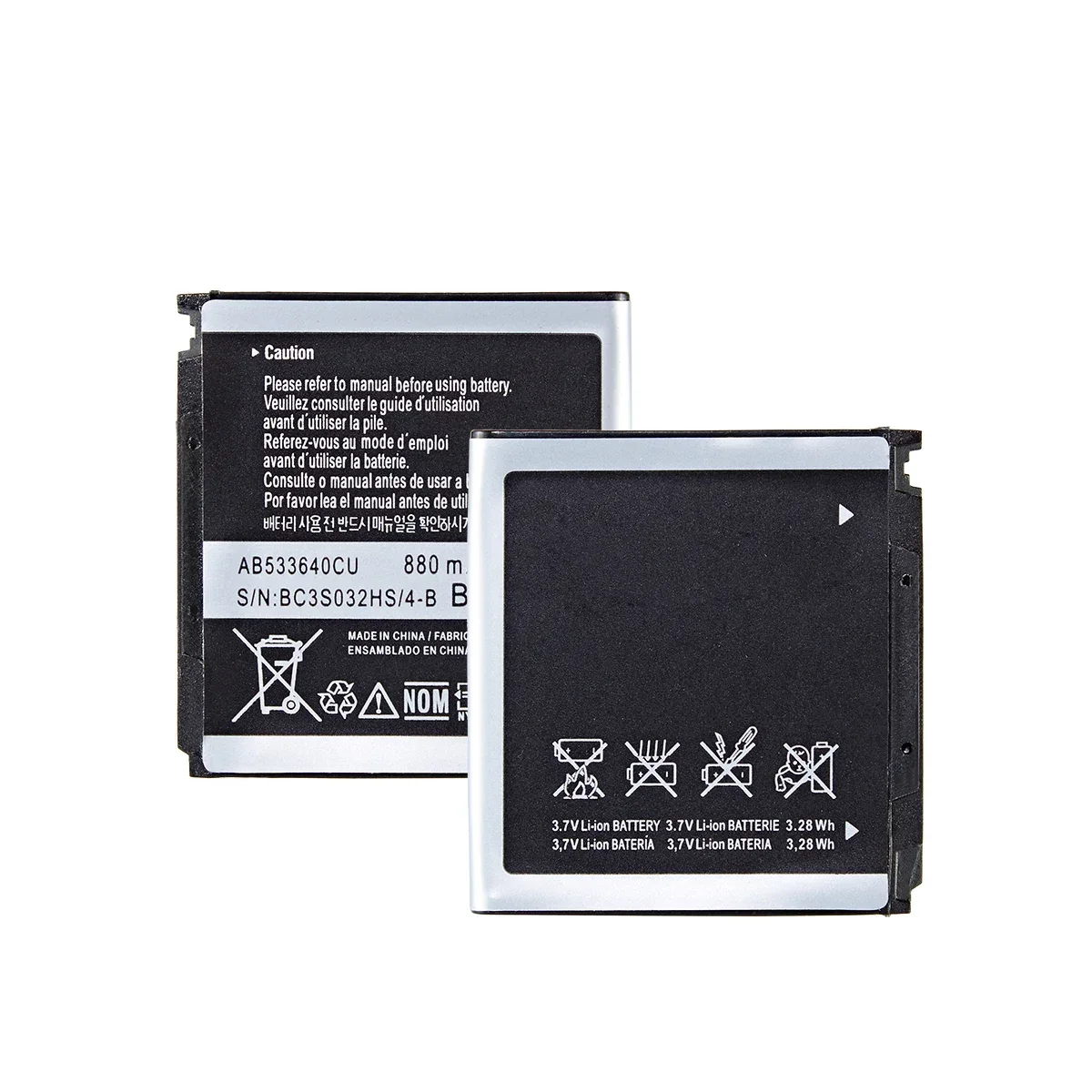 Совершенно новый AB 533640 CU Аккумулятор CK/CE 880 мАч для Samsung S3600C GT-S3600i S6888 S3710 S3930C S3601 S3601C