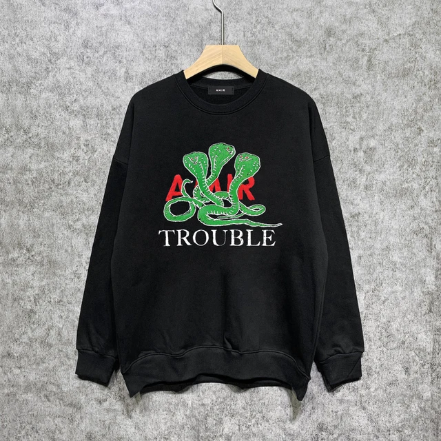 

Autumn New Product 1:1 Fashion Brand Round Neck Sweatshirt Graffiti Letter Casual Loose High Street Style Men's Top