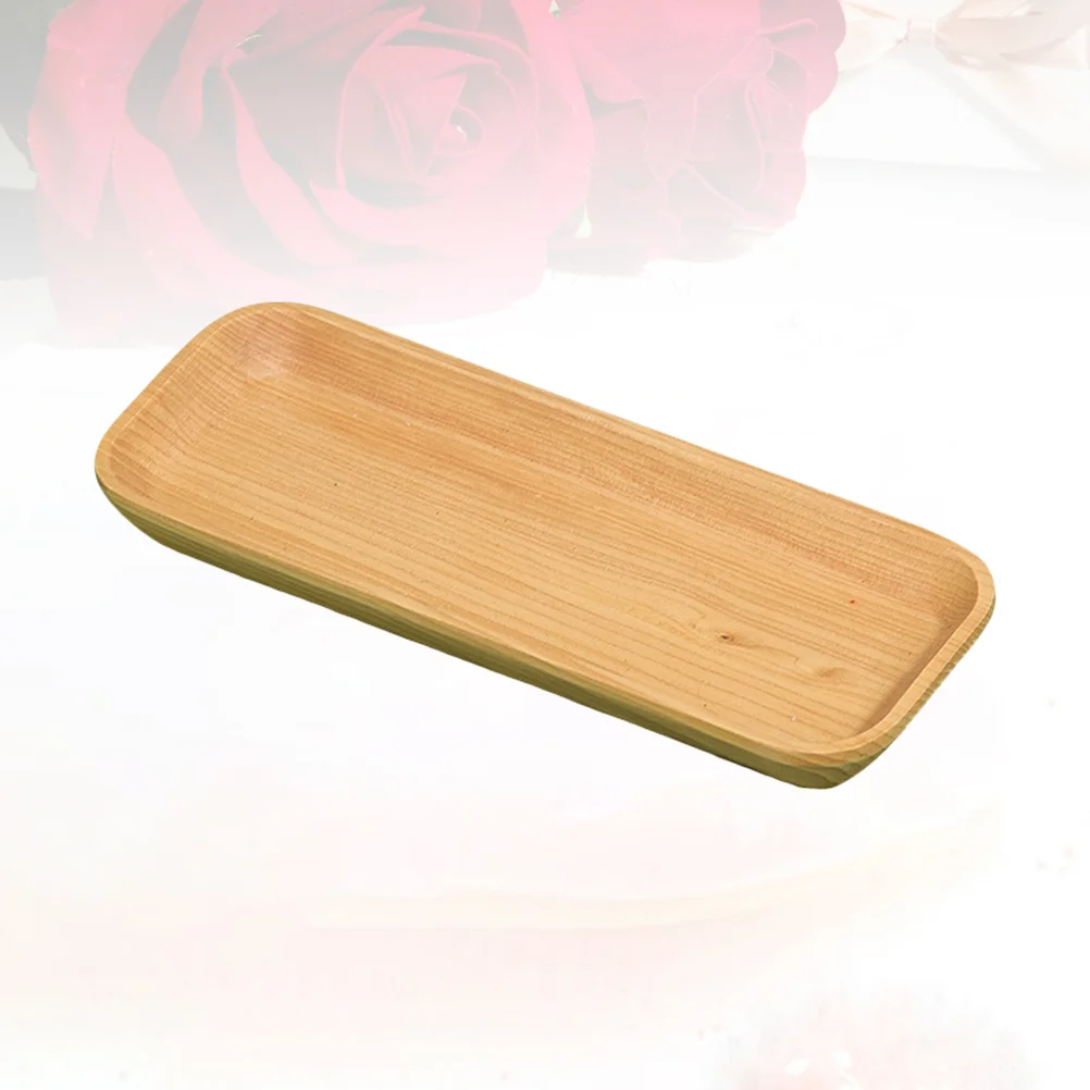 

Mini Wooden Tray Japanese Style Wood Snack Saucer Rectangular Coaster Small Tray for Home