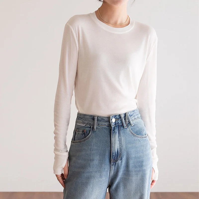 

Женские футболки с длинным рукавом и вырезом под горло