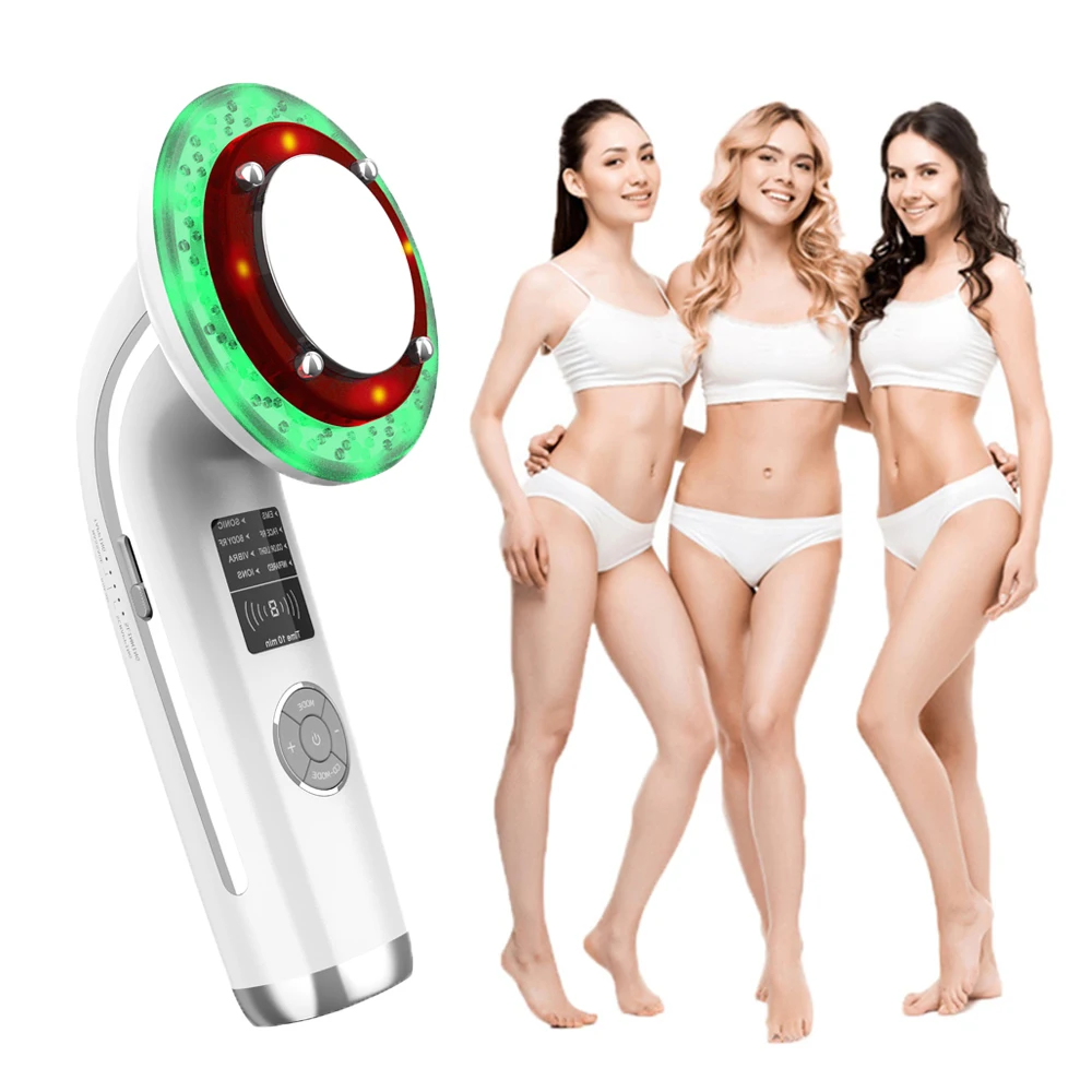 

8 IN 1 Ultrasonido Facial y Corporal EMS Slimming Machine Body Massager Vibration Far Infrared Heating Light Therapy Skin Care