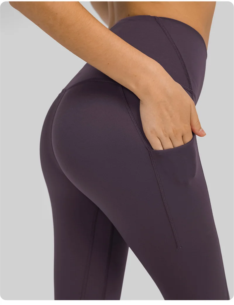 

LULU YOU WANT 2022 Women Running Tight High Waist Butter Soft Pant Top Quality Side Pockets Legging Tummy Control Sport Legging