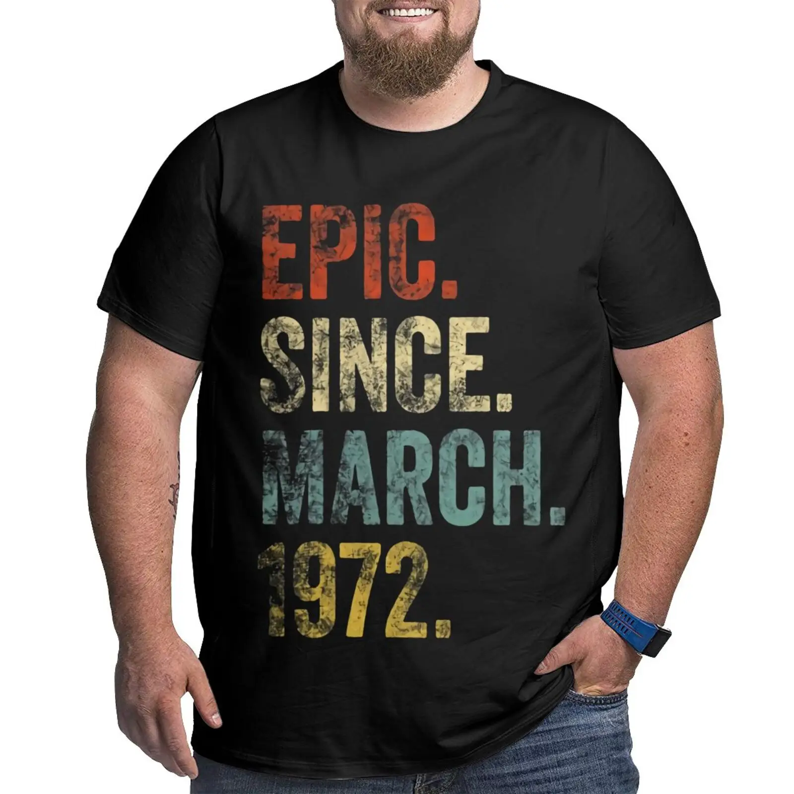 

Epic Since March 1972 Birthday 49 Oversized T-Shirt Oversize T-Shirt Men's Clothes Blouse T Shirt Women Anime Clothes Harajuku