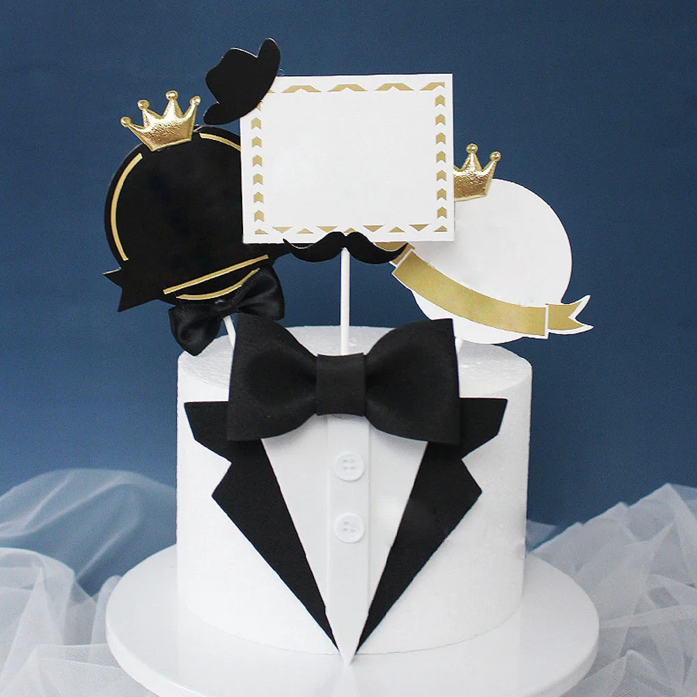 

Eva Suit Bow Tie Suit Happy Fathers Day Cake Topper Happy Birthday Dad Cake Decoration Cake Decorating Tools Party Favors