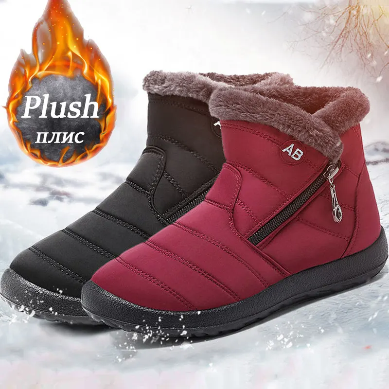 

Winter Boots Men Unisex Boots Outdoor Waterproof Snow Boots Women Fashion Casual Ankle Boots Men's Large Size Couple Boots