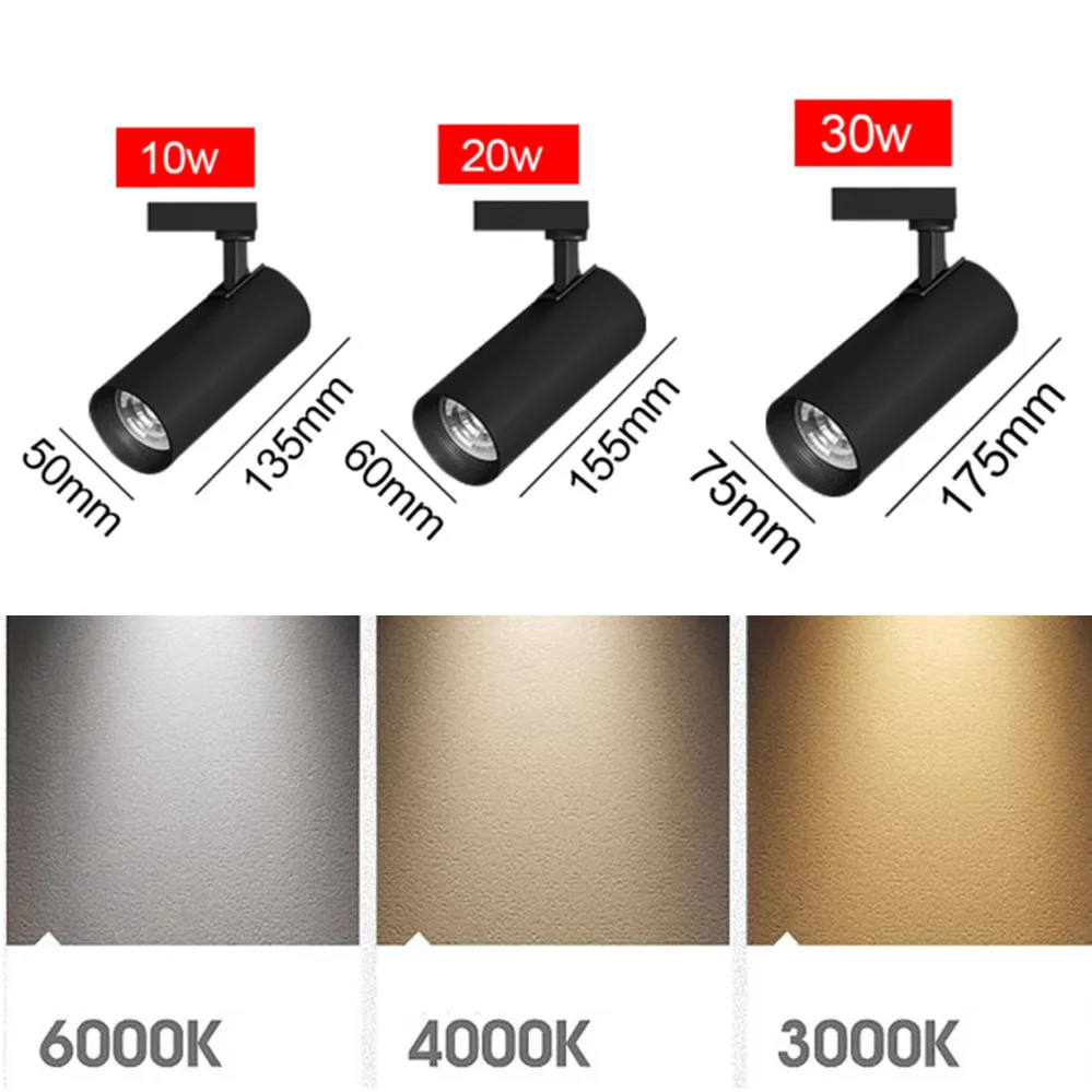 

Светодиодный Трековый Светильник 220В, Потолочный Точечный Светильник 10/20/30Вт Для Гостиной, Кухни, Линейная Система Освещения