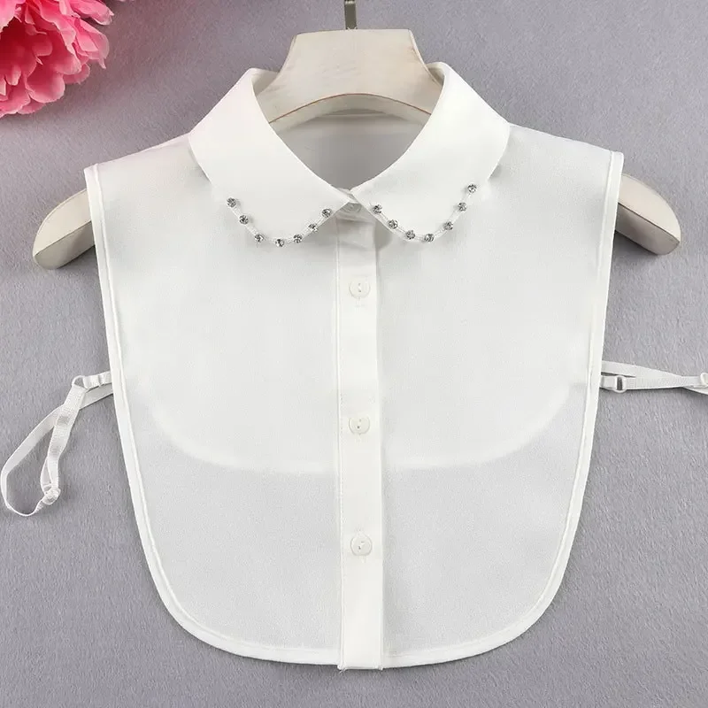 

Vintage White Fake Collar for Womens Autumn Sweater Shirt Dechable Collar Decorative Fashion Business False Collar