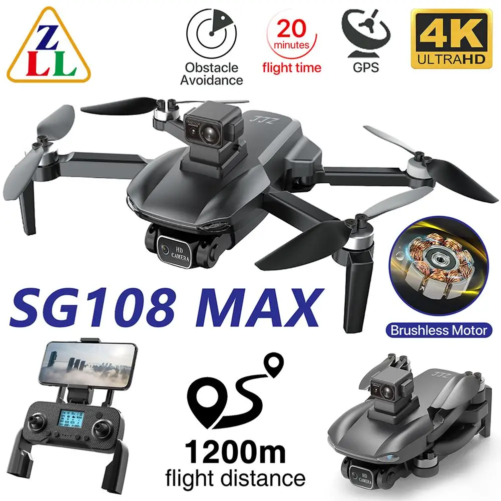 

Zll Sg108max Rc Drone 4k Camera Professional Obstacle Avoidance Long Flight Time Quadcopter Gps Foldable Rc Fpv Drone