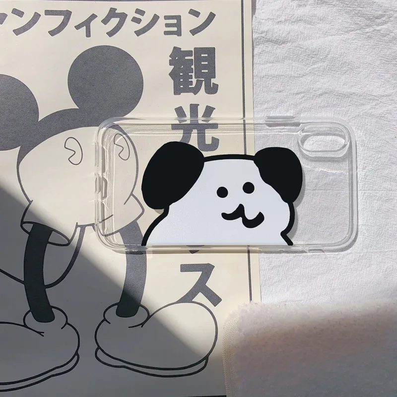 

INS Korea Cute Panda Animal Phone Case For iPhone 13 11 12 Pro Max 12MINI 7 8 Plus X XR XS Max Clear Cartoon Silicone Soft Cover