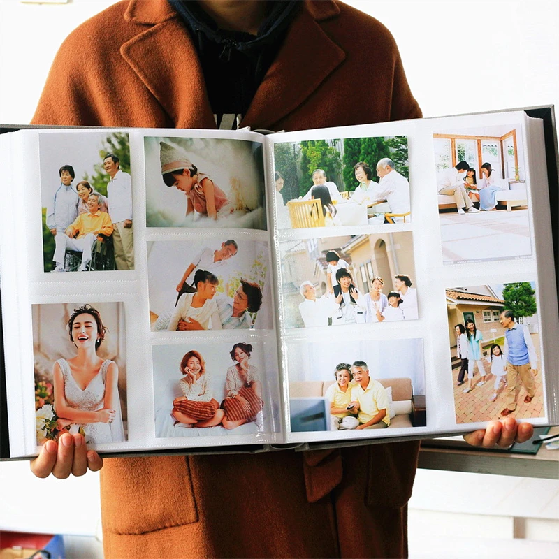Leather 800 6-inch interstitial album La Photo Card Binding Capacity Scrapbook Wedding birthday memory photo book