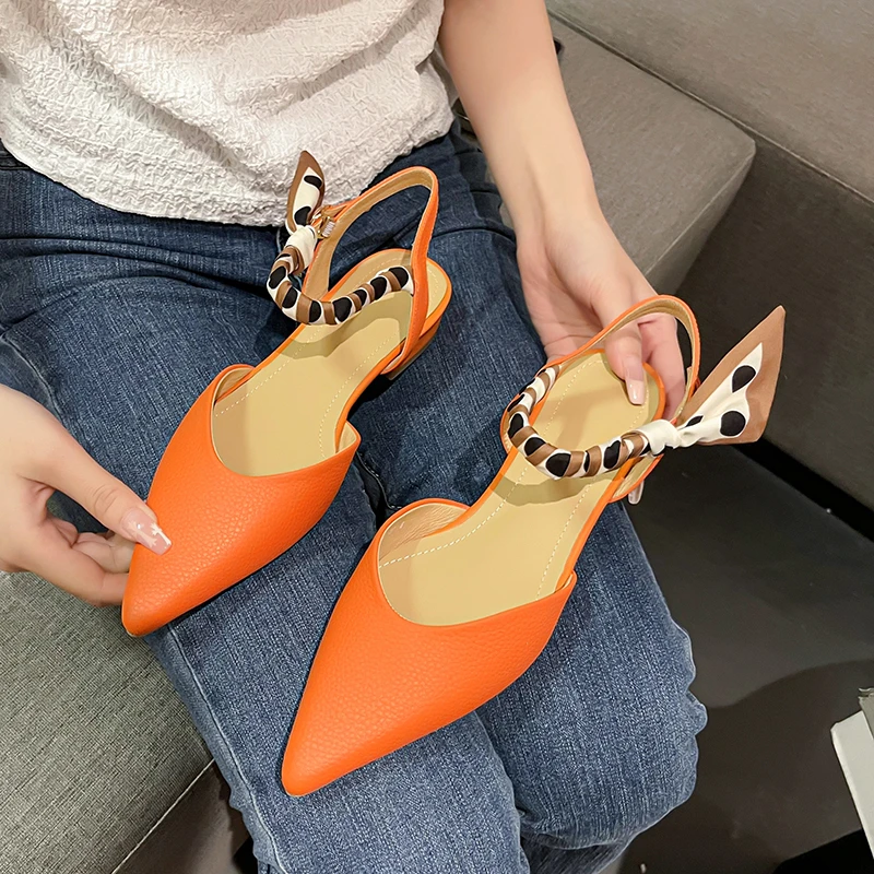 PU Retro Elegant Ladies Sandals 3CM 