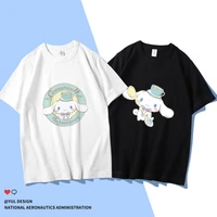 2022 new sanrio animation accessories cinnamoroll girl couple short sleeves t shirt summer pure cotton top clothes birthday gift