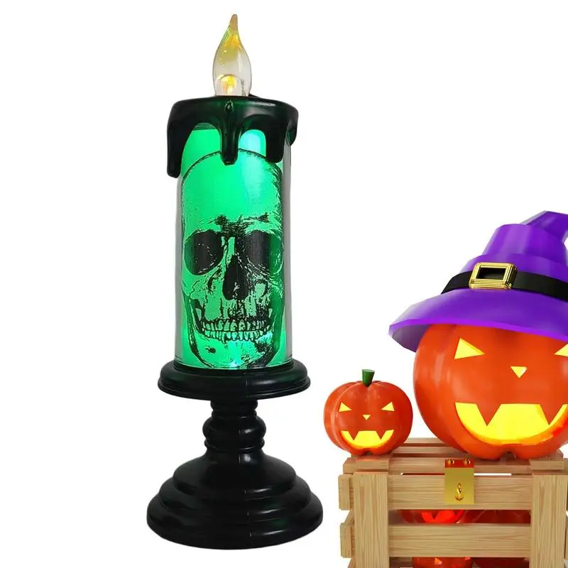 

Halloween LED Candles LED Lights Flickering Candles For Halloween Retro Style Desktop Lights Battery Powered For Festival