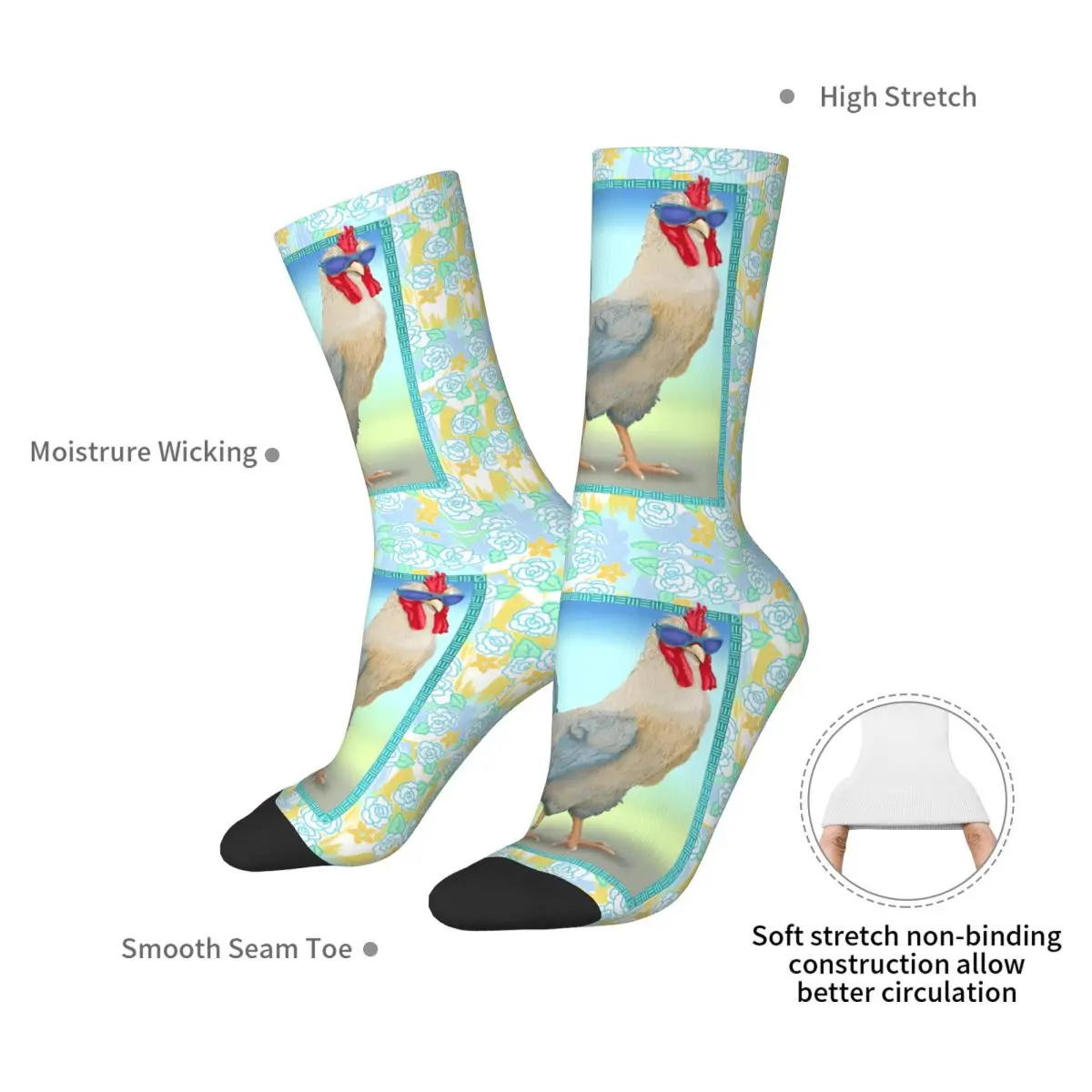 Классные зимние носки унисекс каракули велосипедные счастливые уличный стиль