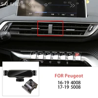 car gravity mobile phone holder for peugeot 5008 17 19 4008 16 19 air vent clip mount phone stand support interior accessories