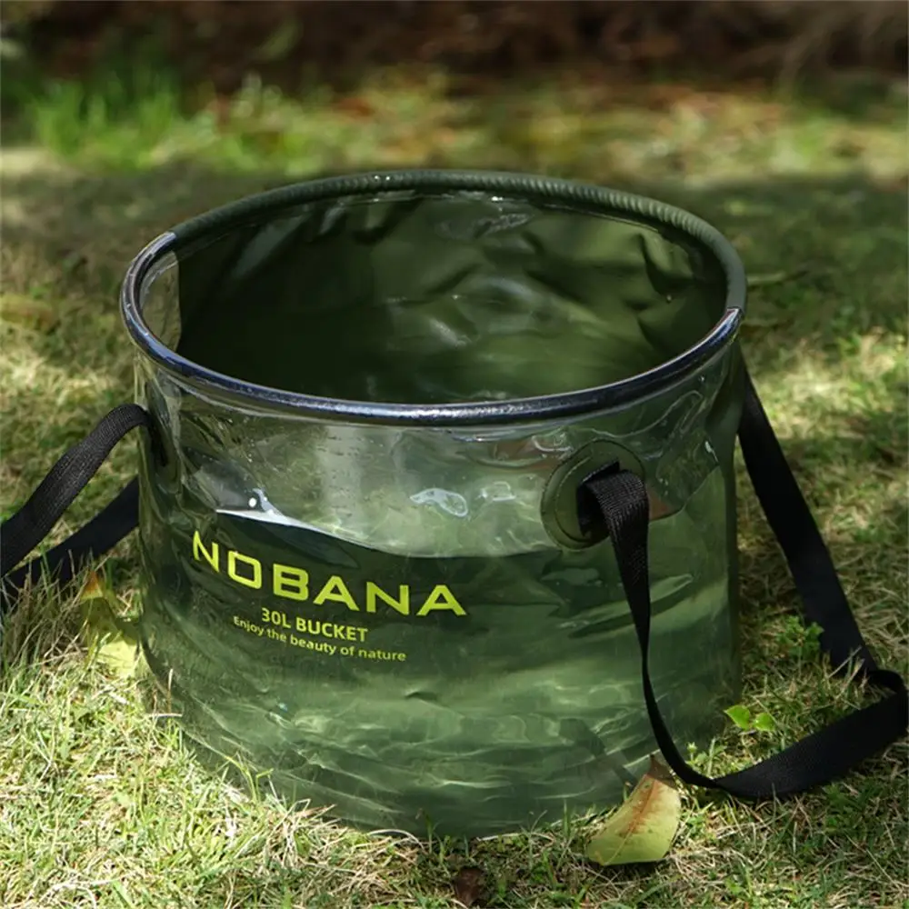

30L Portable Collapsible Sink Bucket Camping Washbasin Foldable Round Water Storage Bag Fishing Picnic Outdoor Hiking Travel Bag