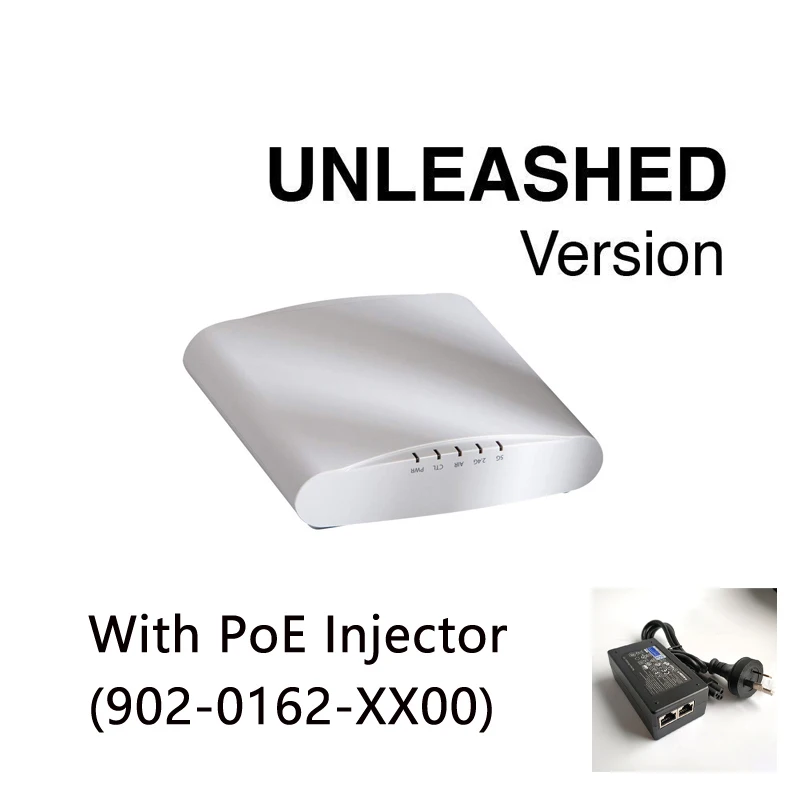 Ruckus Wireless Unleashed ZoneFlex R610 9U1-R610-WW00 (alike 9U1-R610-US00) With PoE Injector 902-0162-XX00 Indoor access point