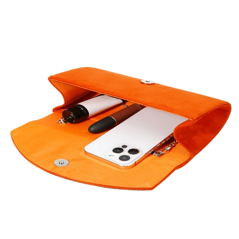 Элегантная бархатная блестящая вечерняя сумка-клатч с цепочкой для модных