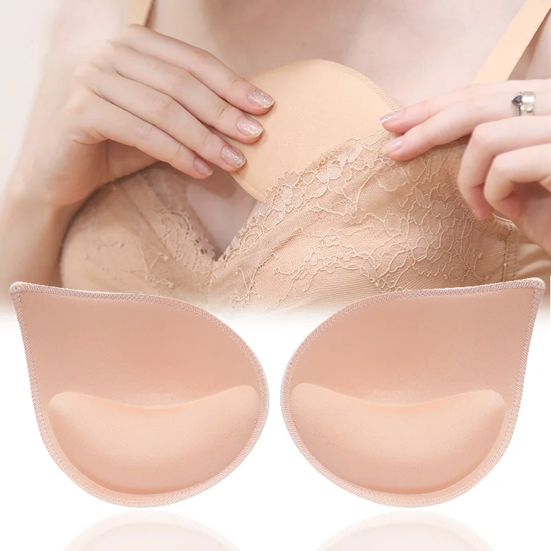 2/4Pcs Push Up Bra Pads Inserts Women Underwear Small Breast Lift Breathable Sponge Padded Bra Pad Lining Swimsuit Bra Insert