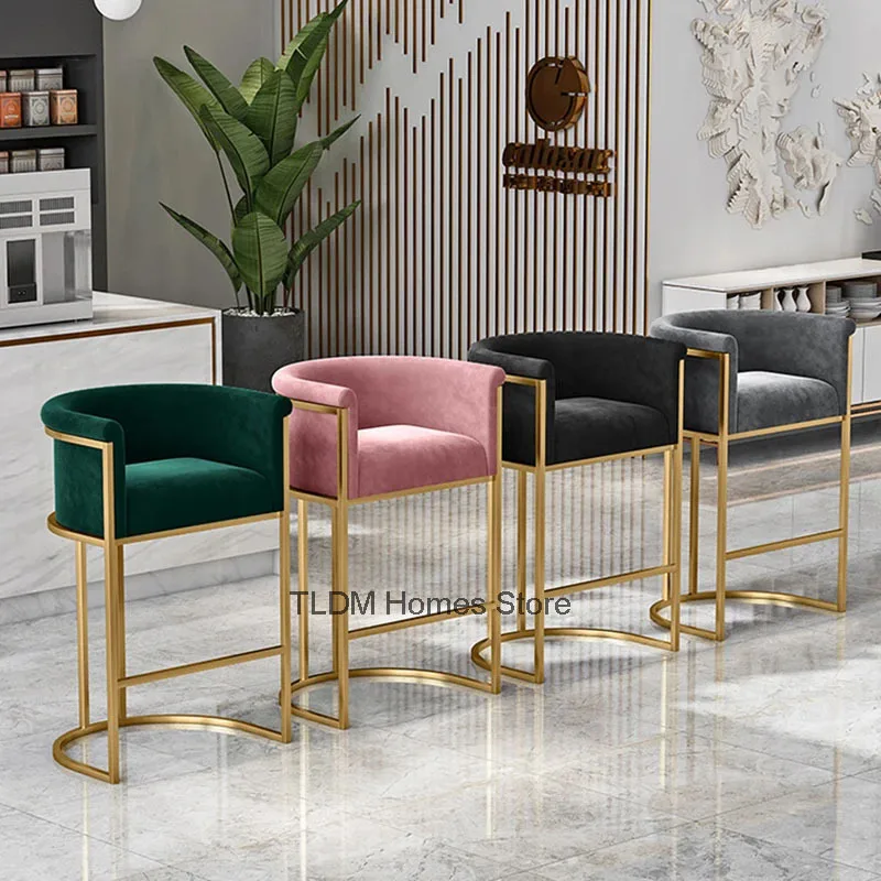 Итальянские барные стулья из кованого железа бытовые для ресторана легкие