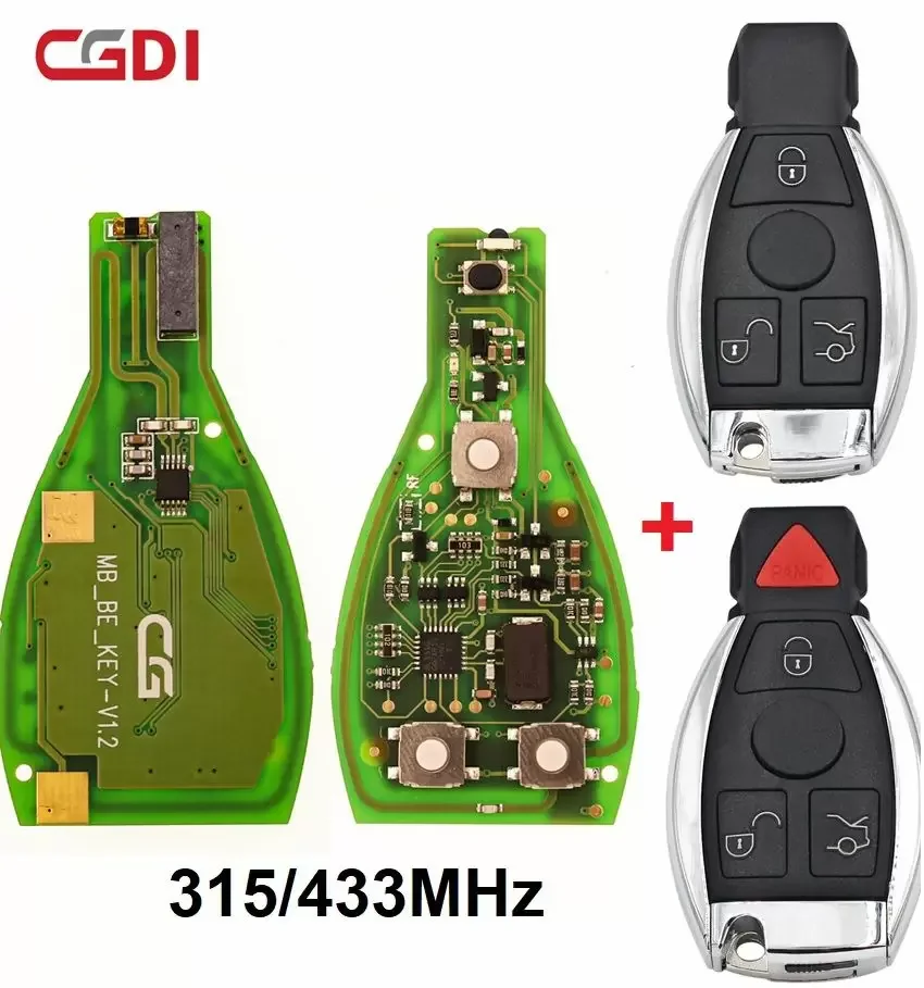 

CG MB smart key 315 and 433 MHz with red dots 3+1 button with logo