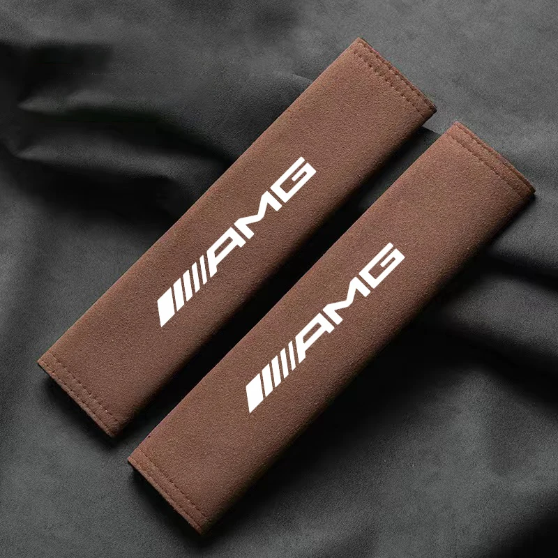 

2 шт. замшевый автомобильный ремень безопасности, чехол на плечо для Mercedes Benz AMG W204 W205 W203 W211 W212 W213 W201 W210 W124 W126 W140