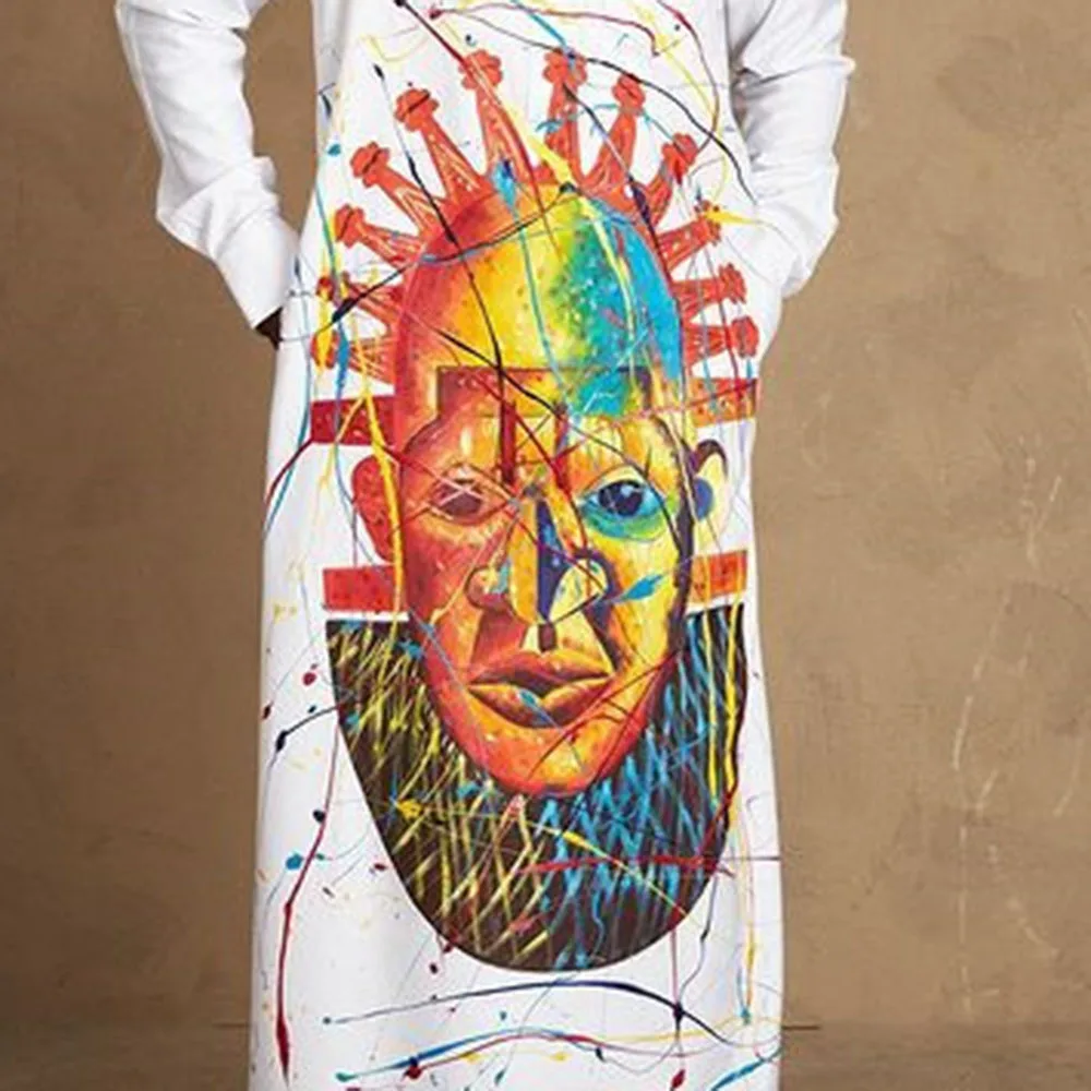 Ethnic Men's Long Shirt Casual Ordinary White Muslim Robe