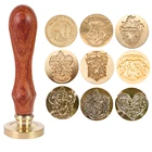 Штамп для печати, Классический штамп для печати, штамп для печати воском с деревянной ручкой для винной упаковки с надписью конверты приглашения