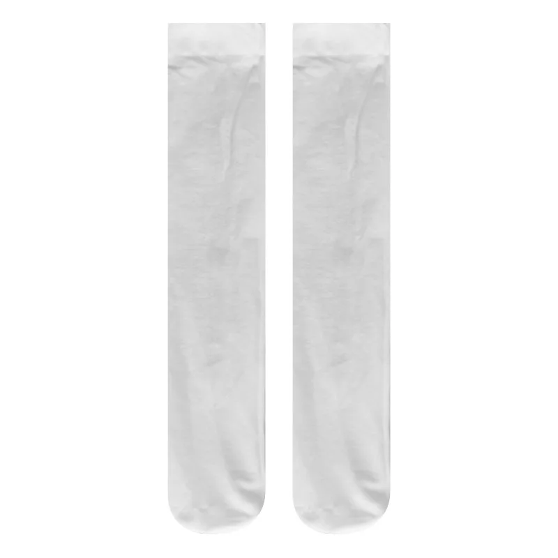 JK Woman Stockings Cute Black White Lolita Long Socks Solid Color Knee High Socks Fashion Girls Kawaii Cosplay Sexy Nylon Socks