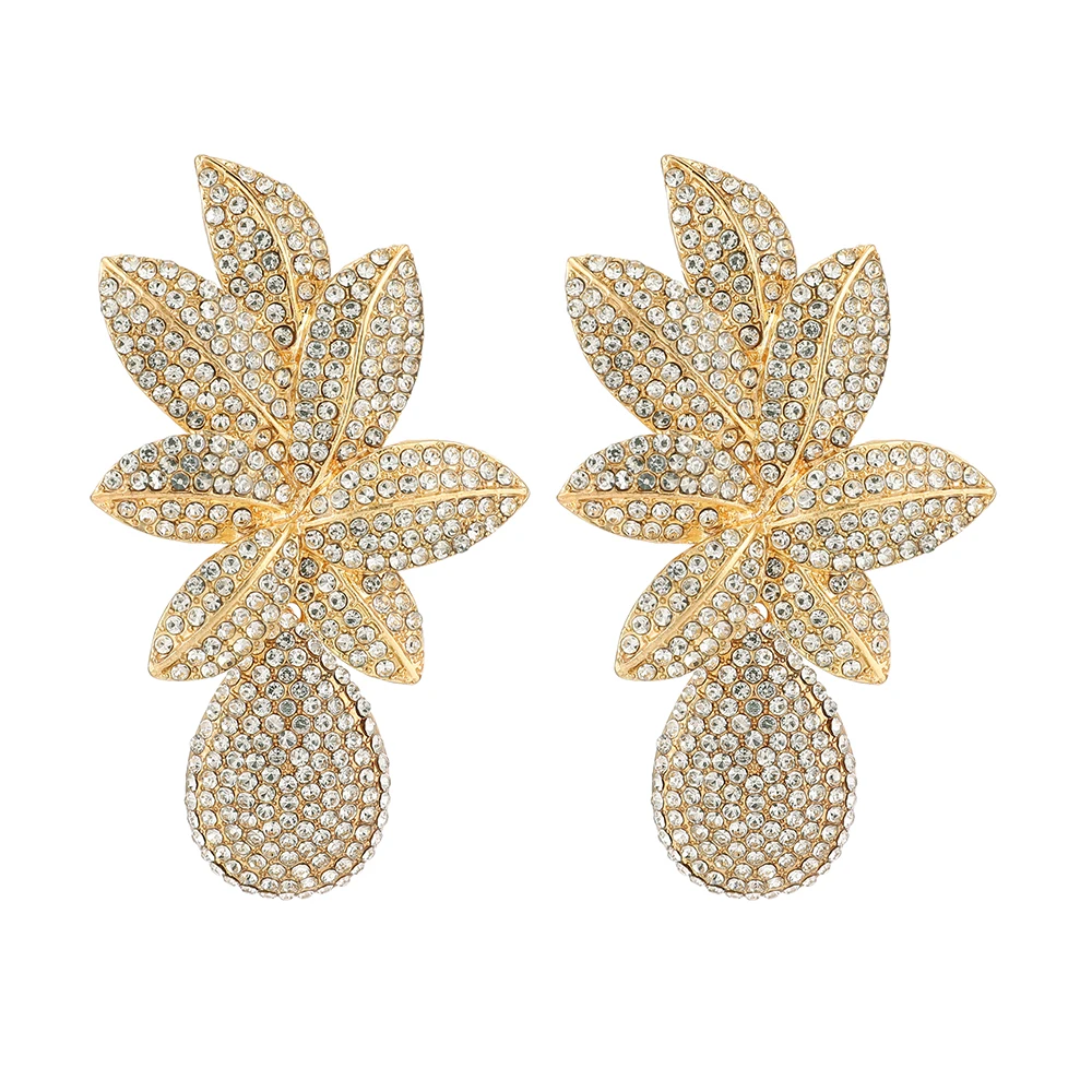 Модные геометрические металлические полностью хрустальные Висячие серьги для